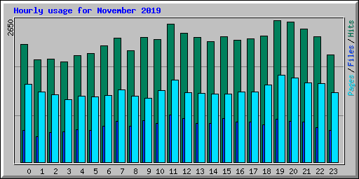 Hourly usage for November 2019