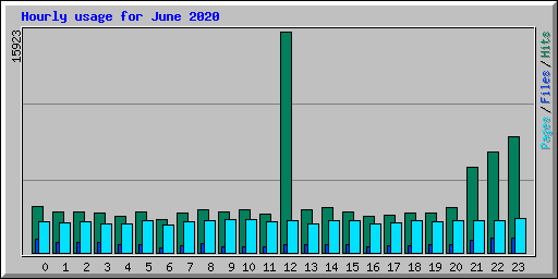 Hourly usage for June 2020